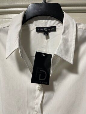Fred David button Down Shirt Size L NWT